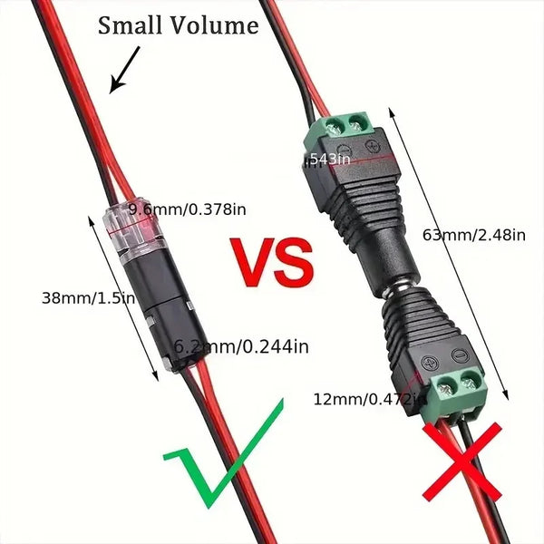موصلات أسلاك LED سريعة التركيب